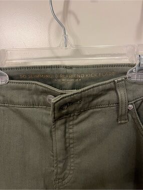 Chico's Olive Mid-Rise Kick Flare Jeans